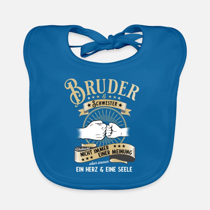 Bruder Schwester vintage Geburtstag Geschenk Baby Bio-Lätzchen