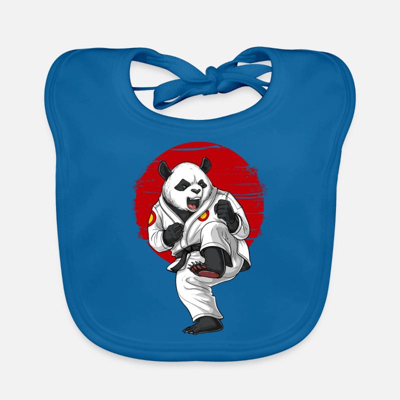 Panda Bear Karate Organic Baby Bibs