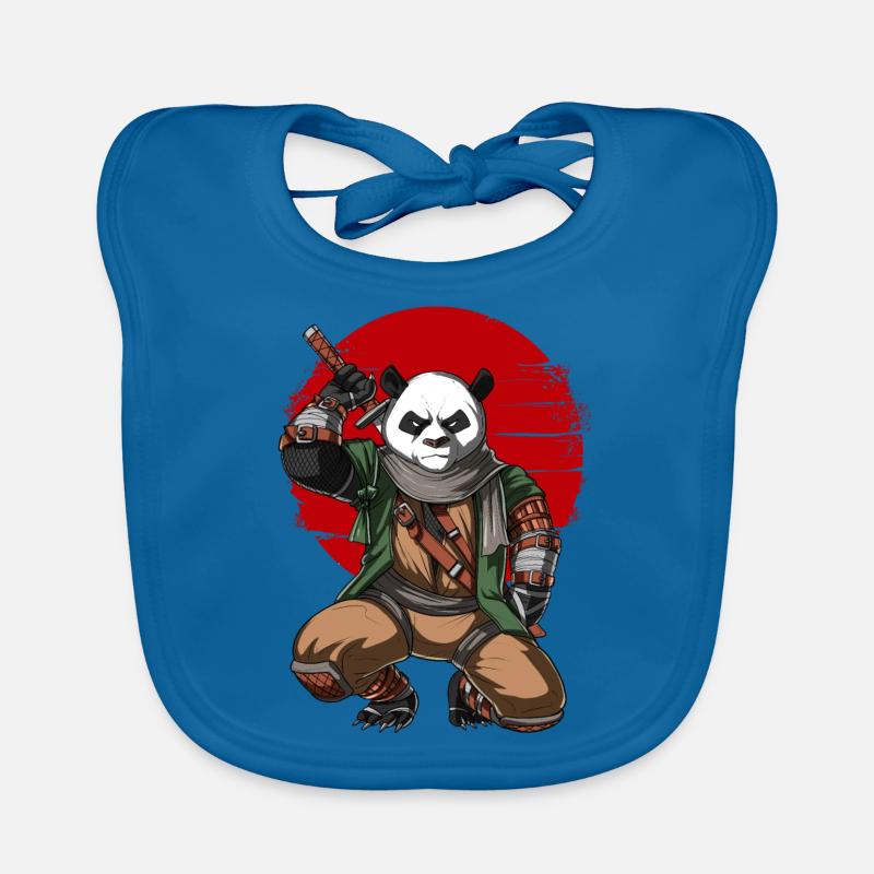 Panda Bear Ninja Samurai Bavoir bio Bébé