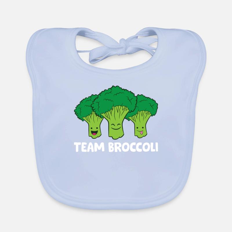 Broccoli Lover Team Broccoli Veganer Baby Bio-Lätzchen