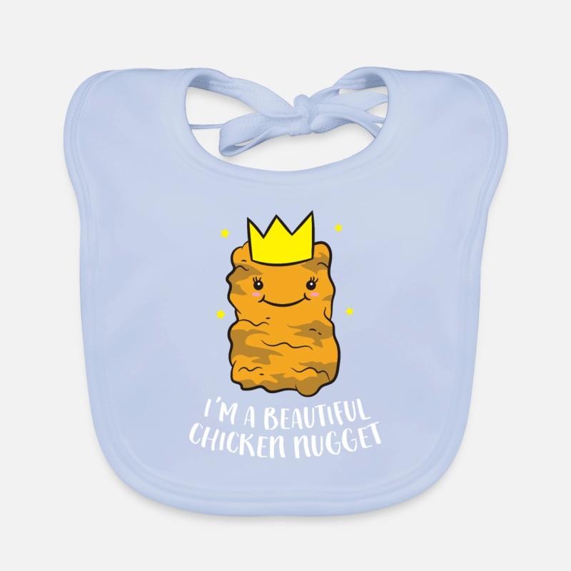 Ich Bin Ein Hüpsches Chicken Nuggets Baby Bio-Lätzchen