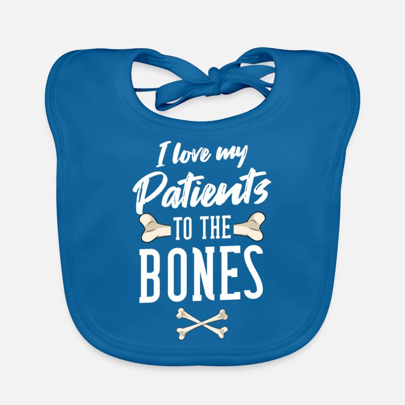 Orthopädischer Chirurg Geschenk Knochen Orthopäde - Baby Bio-Lätzchen - Pfauenblau