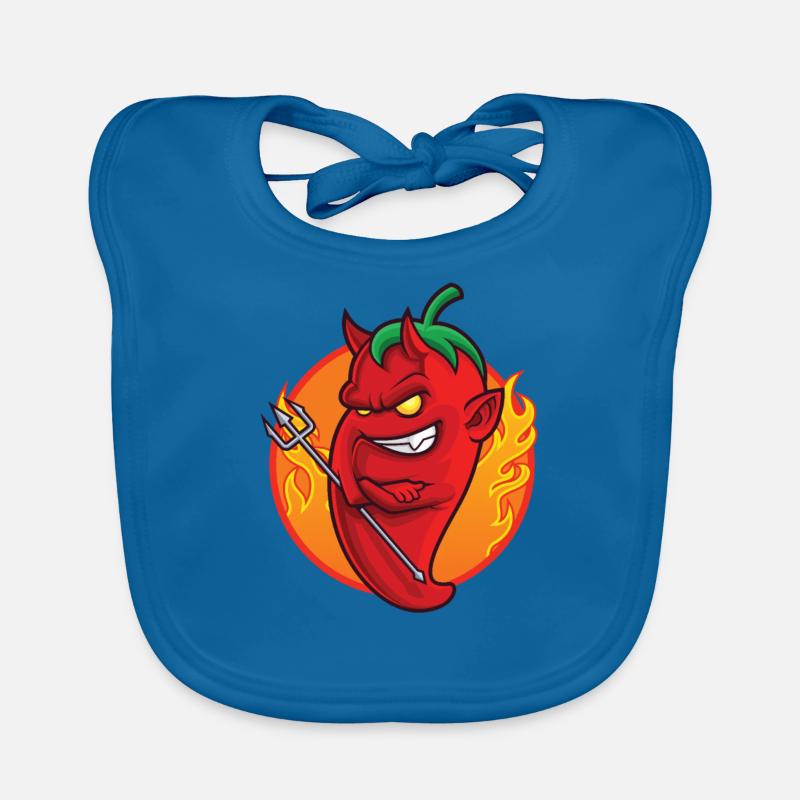 Piment - Bavoir bio Bébé - bleu paon