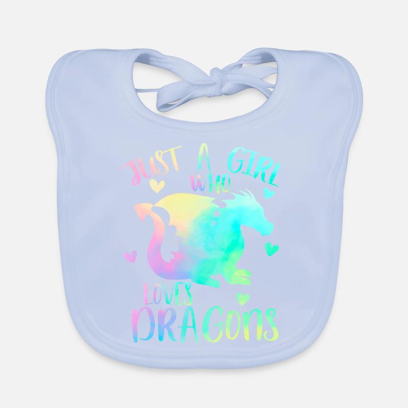 Nur ein Mädchen, das Drachen liebt Baby Bio-Lätzchen