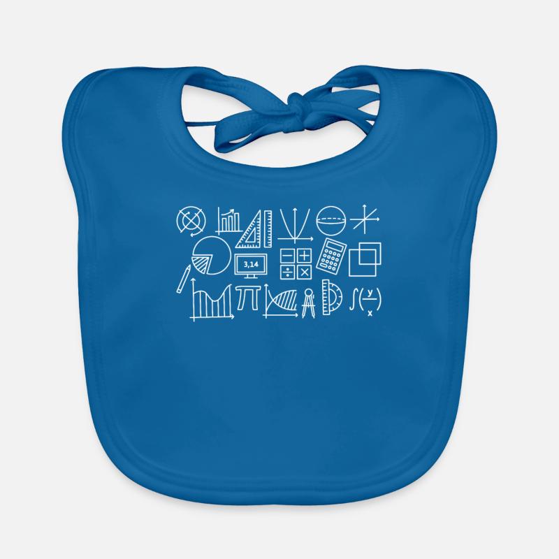 mathématicien - Bavoir bio Bébé - bleu paon