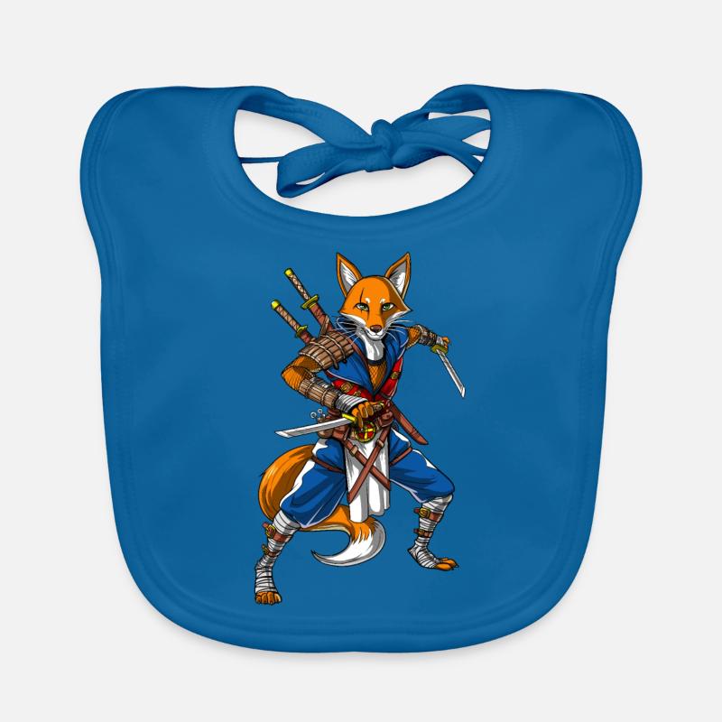 Fox Ninja Samurai Baby Bio-Lätzchen