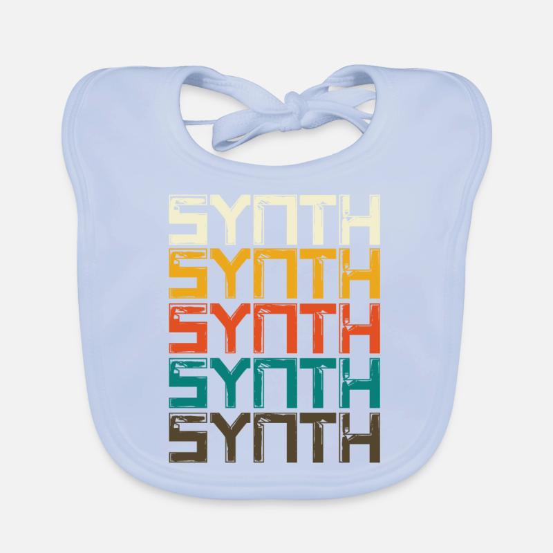 Synth Synthesizer Keyboard Geschenk Baby Bio-Lätzchen
