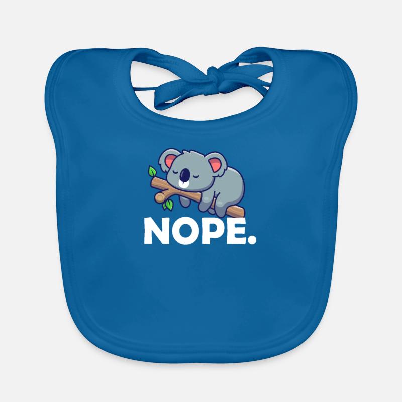 Koala - Bavoir bio Bébé - bleu paon
