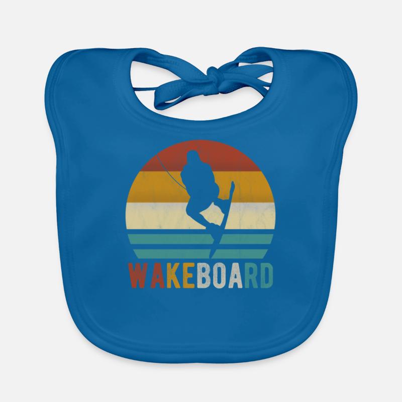 Wakeboard Wakeboarder Wakeboarding Wake retro Baby Bio-Lätzchen
