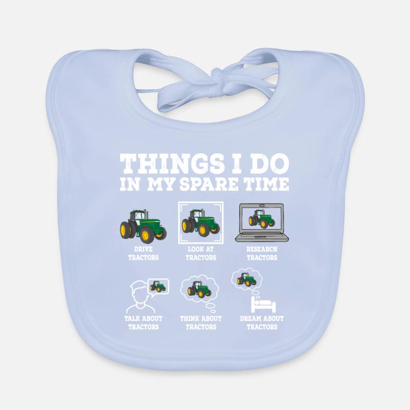 Traktor lustiger Spruch Geschenkidee Baby Bio-Lätzchen