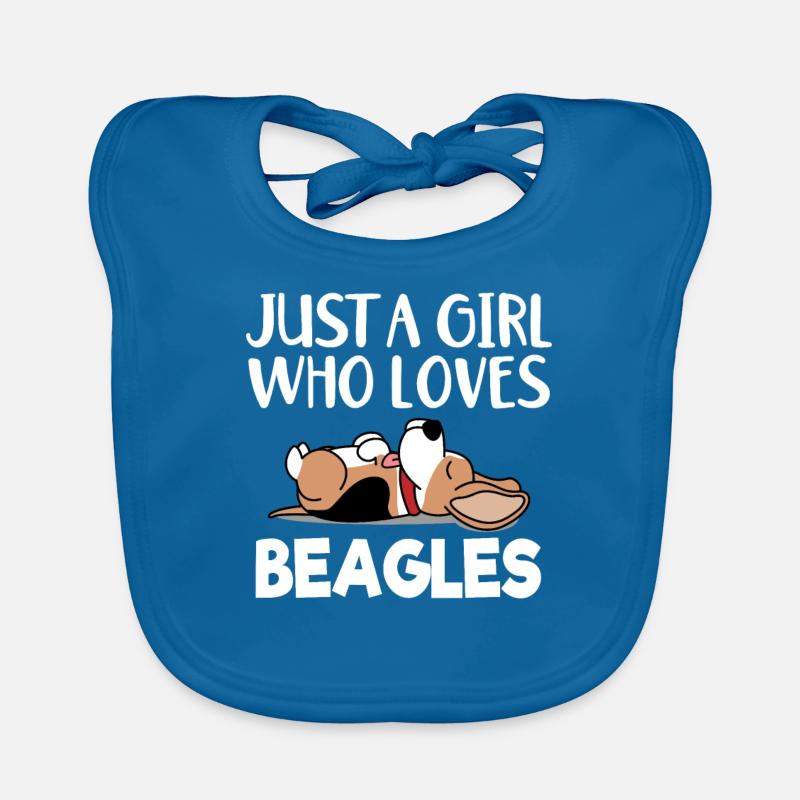 Cadeau de chien Beagle chiot beagle beagle - Bavoir bio Bébé - bleu paon