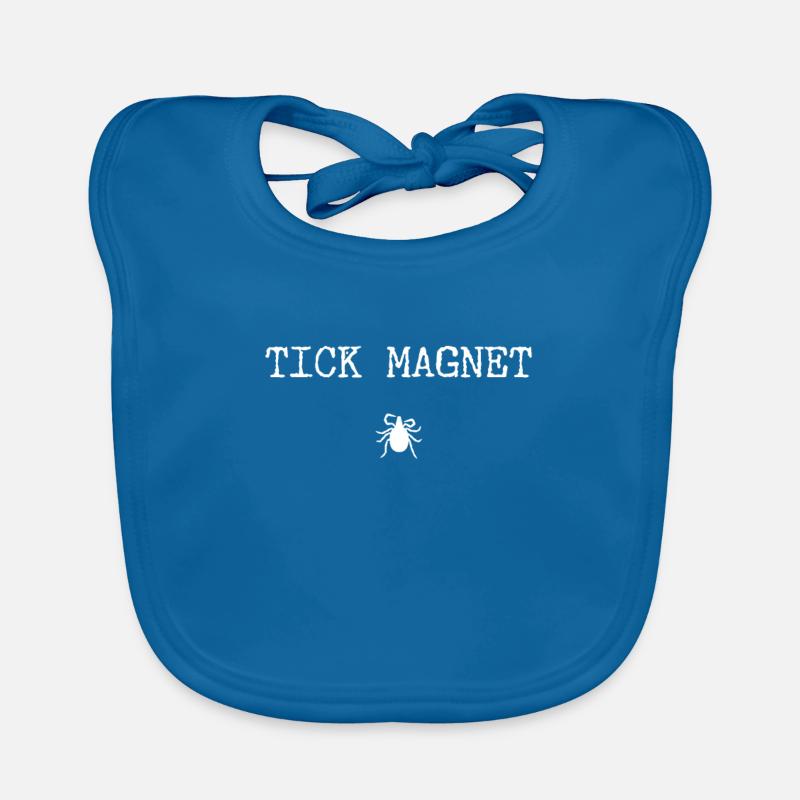 Tick Magnet - Organic Baby Bibs - peacock-blue