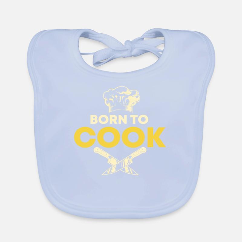 Born To Cook Hobby Chef Chef Kitchen Organic Baby Bibs