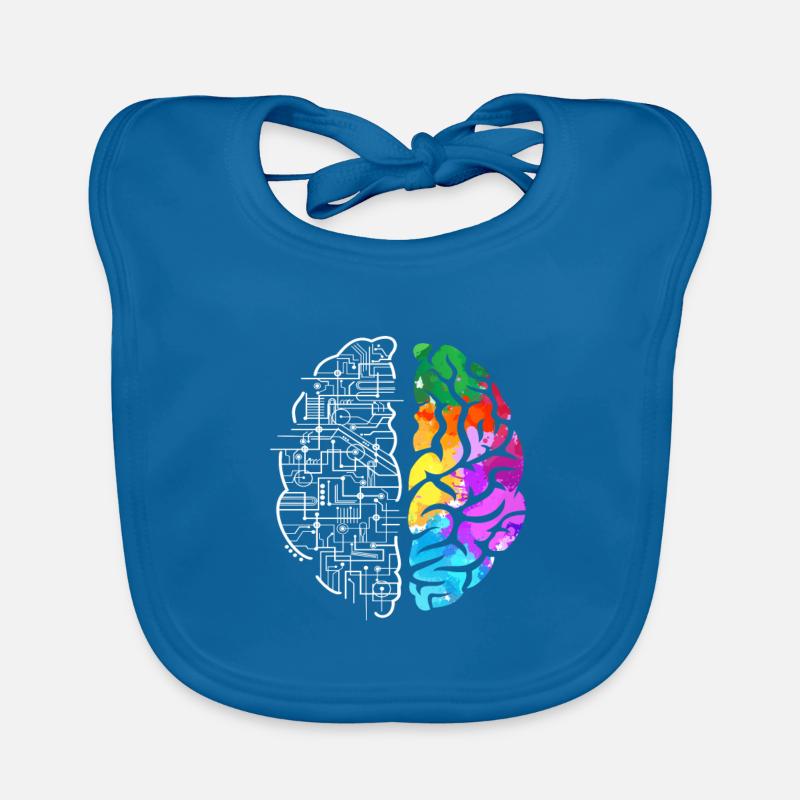 Art de la science du cerveau coloré Bavoir bio Bébé