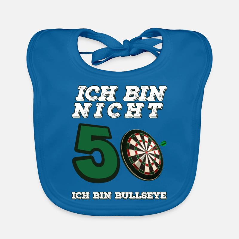 Ich Bin Nicht 50 Ich Bin Bullseye Dart Geburtstag Baby Bio-Lätzchen