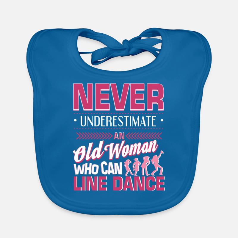 Linedance Western Riverdance Danser idée cadeau - Bavoir bio Bébé - bleu paon
