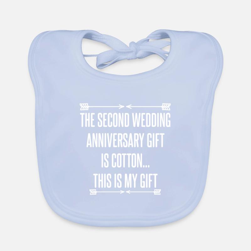 2. Hochzeitstag 2 Jahres Ehepaar Baby Bio-Lätzchen