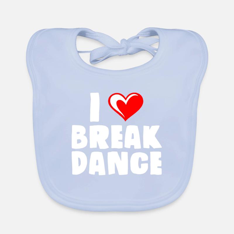 I love Breakdance Breakdancer Baby Bio-Lätzchen