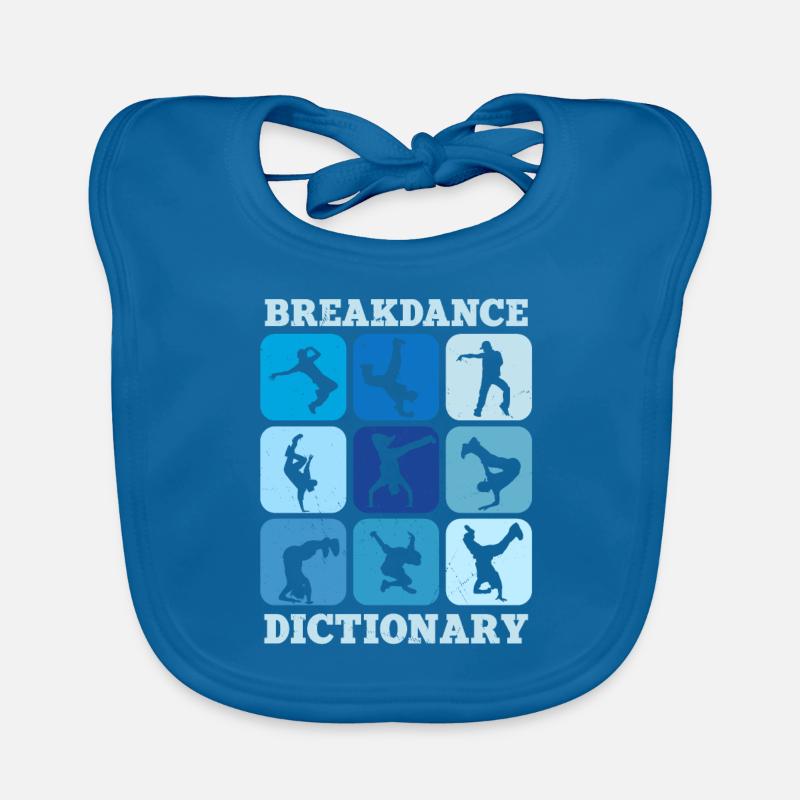 Lexique du breakdance - Bavoir bio Bébé - bleu paon