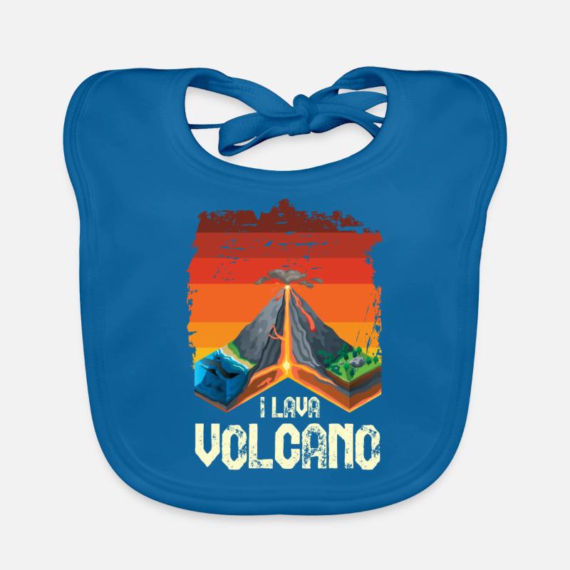 Vulkan - Baby Bio-Lätzchen - Pfauenblau