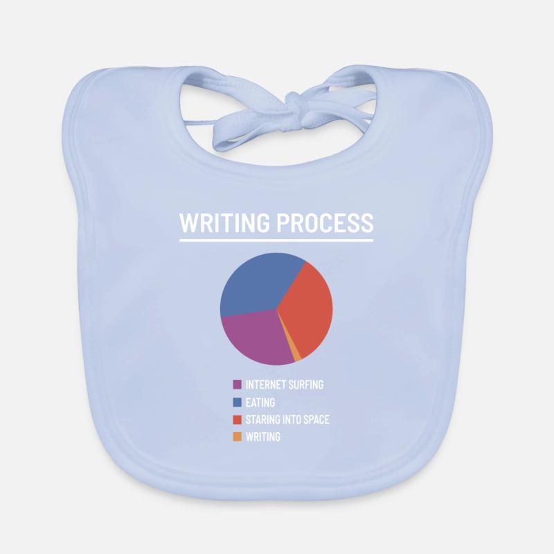Author writer writing books gift Organic Baby Bibs