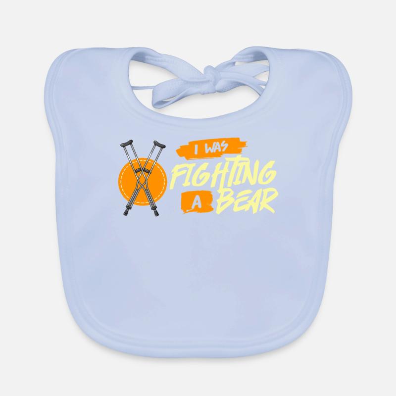 Gebrochenes Bein Knochenbruch Beinbruch Bruch Baby Bio-Lätzchen