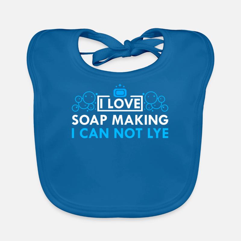 Soap Make Soap Maker Soap Maker Gift - Organic Baby Bibs - peacock-blue