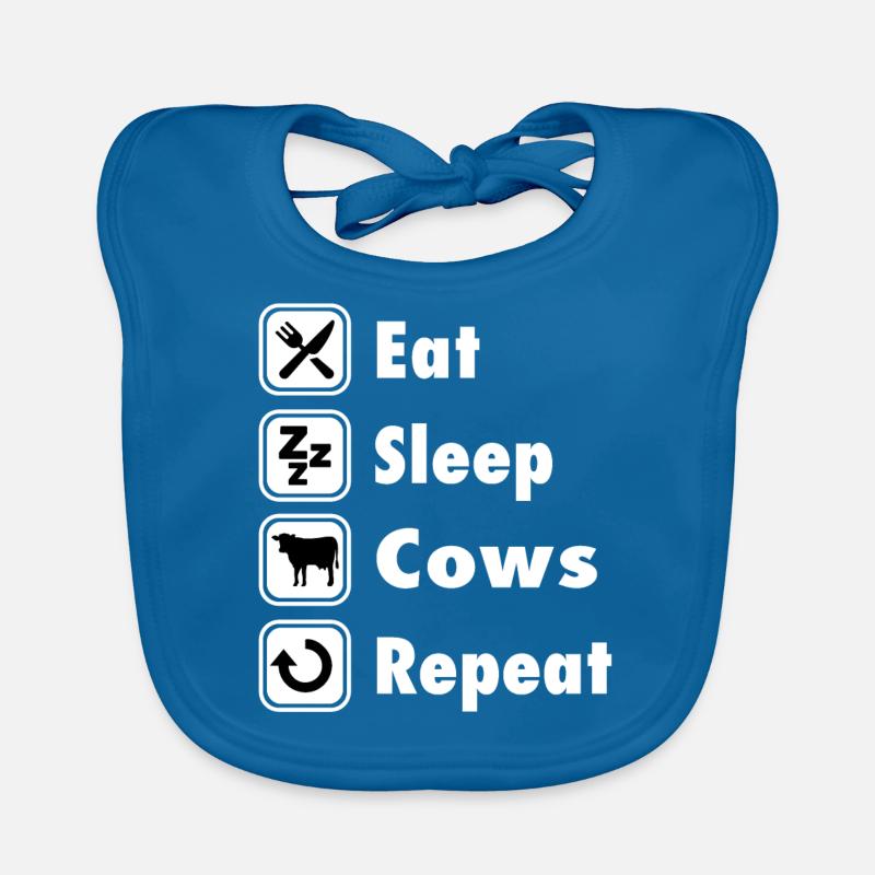 TEE - Eat Sleep Cows Repeat Baby Bio-Lätzchen