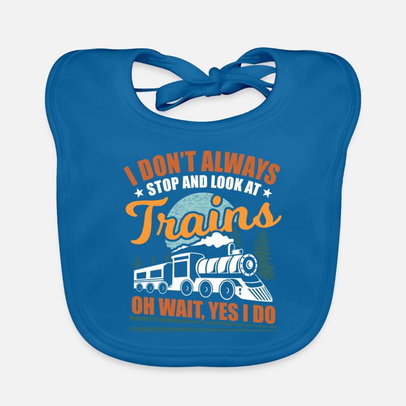 Train trains modèle de chemin de fer Bavoir bio Bébé