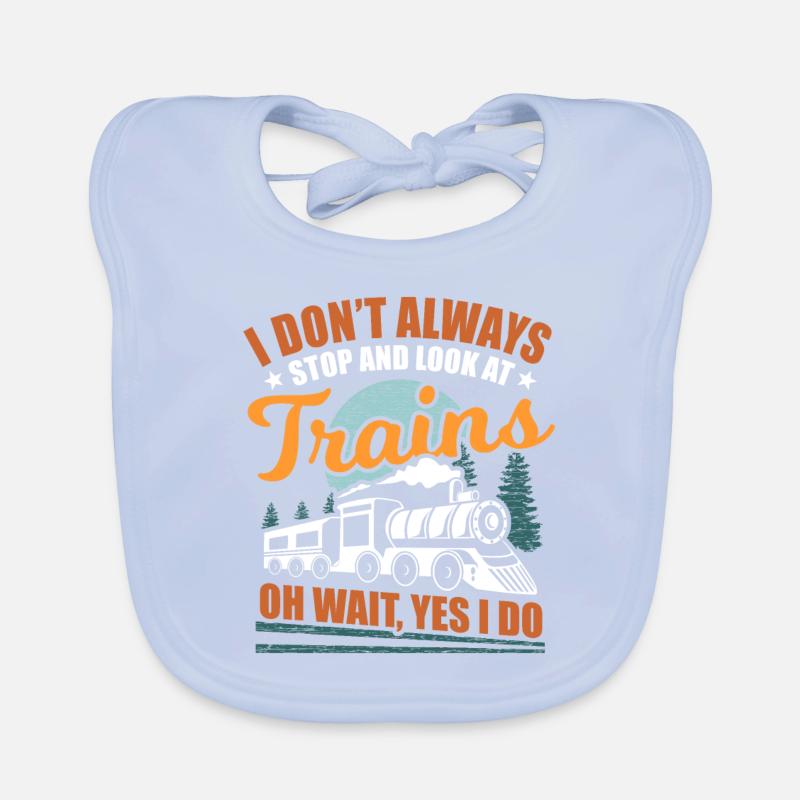 Train trains modèle de chemin de fer Bavoir bio Bébé
