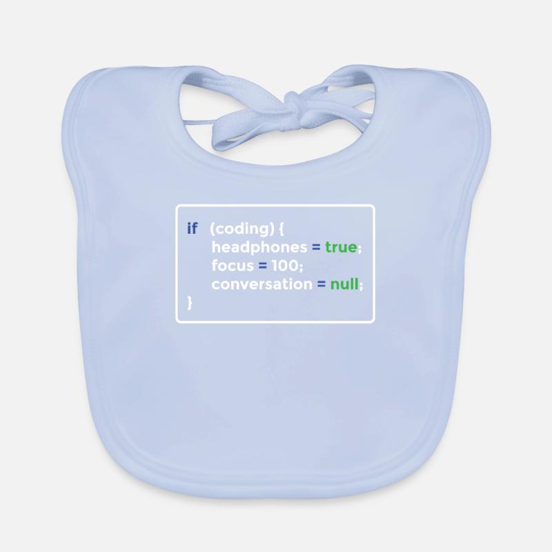 Programmer programming Organic Baby Bibs