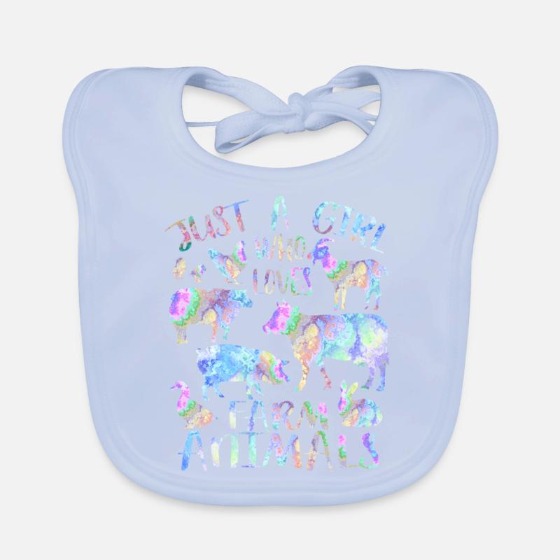 Nur ein Mädchen, das Nutztiere liebt Baby Bio-Lätzchen