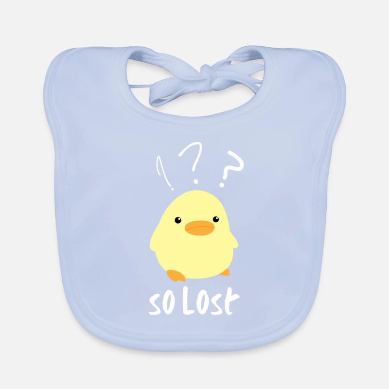 Idée cadeau mignonne de canard meme chick tellement perdu Bavoir bio Bébé