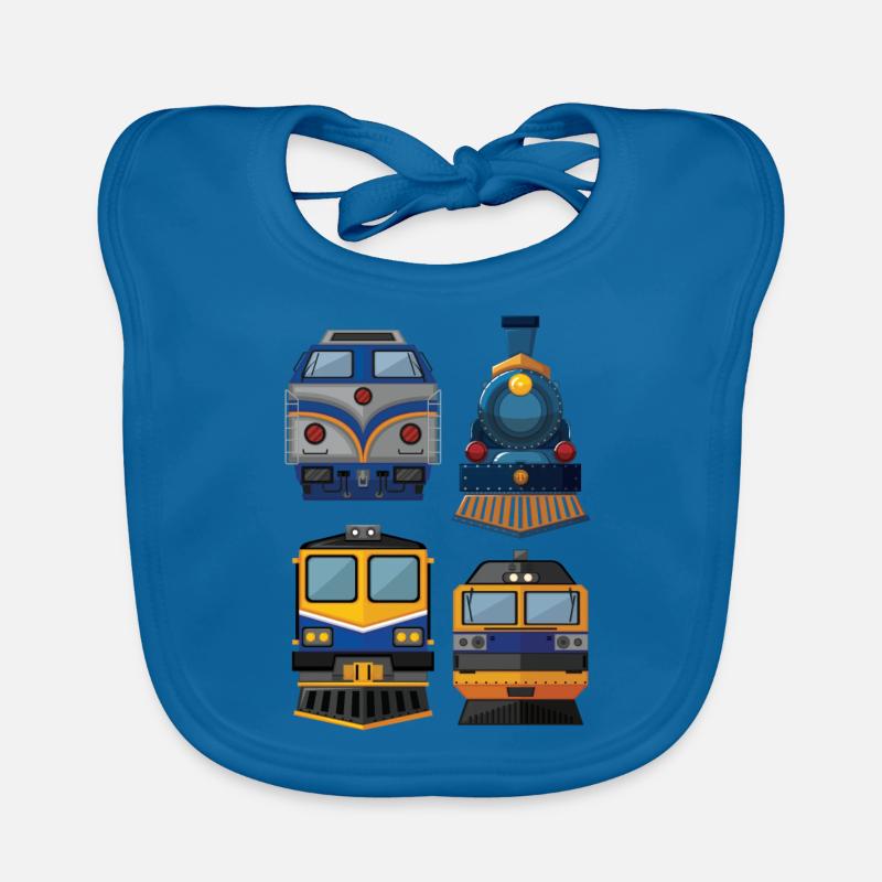 Train Trains Model Railway Railway Gift Organic Baby Bibs