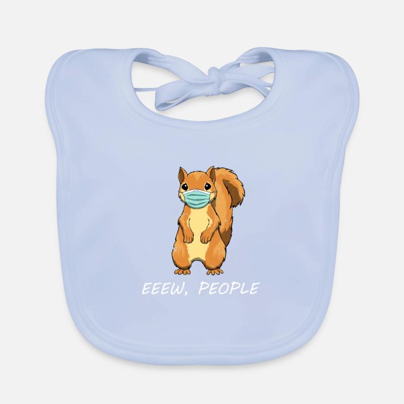 Lustiges Eichhörnchen Retro Party Squirrel Maske Baby Bio-Lätzchen