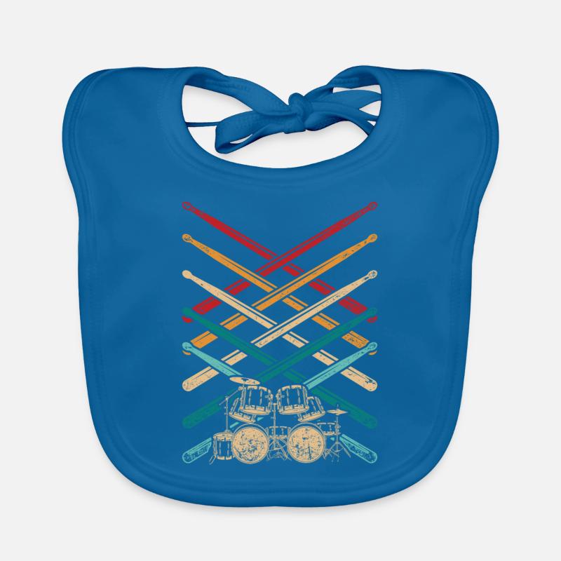 Drums drummer Organic Baby Bibs