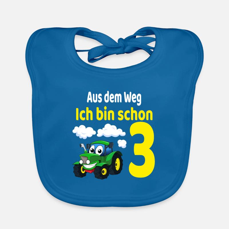 3. Geburtstag Junge Traktor Ich bin 3 Baby Bio-Lätzchen