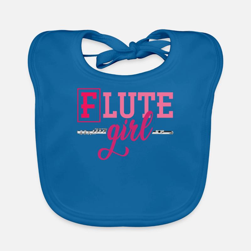 Flute flute player Organic Baby Bibs
