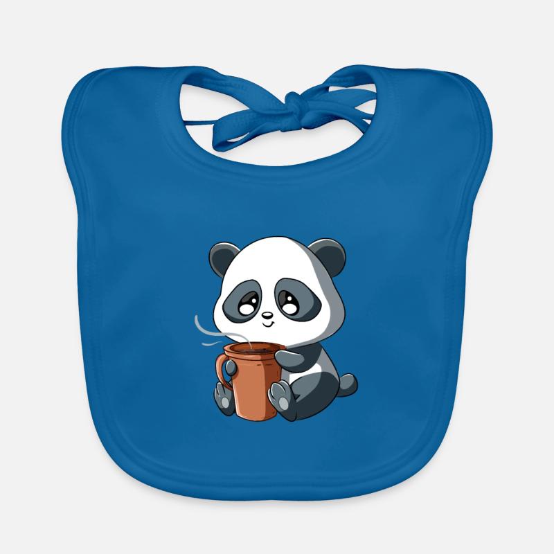 Panda Pandabär Kaffee Kaffeebecher Geschenk Baby Bio-Lätzchen