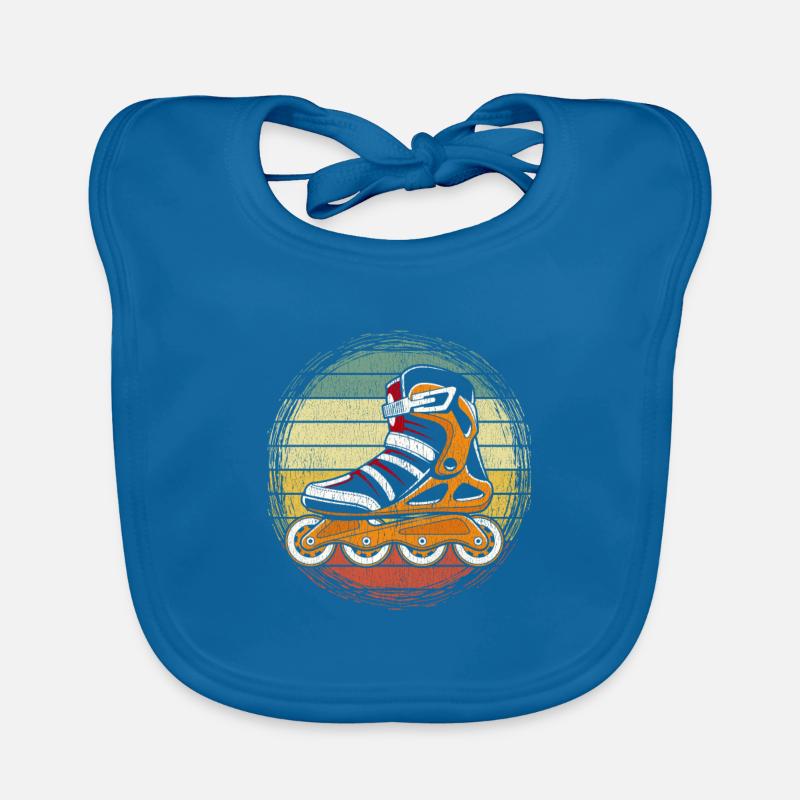 Patin à roues alignées Vintage roller skate sport Bavoir bio Bébé