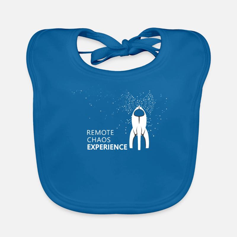 remote chaos experience - CCC Kongress Hacker r C3 - Baby Bio-Lätzchen - Pfauenblau