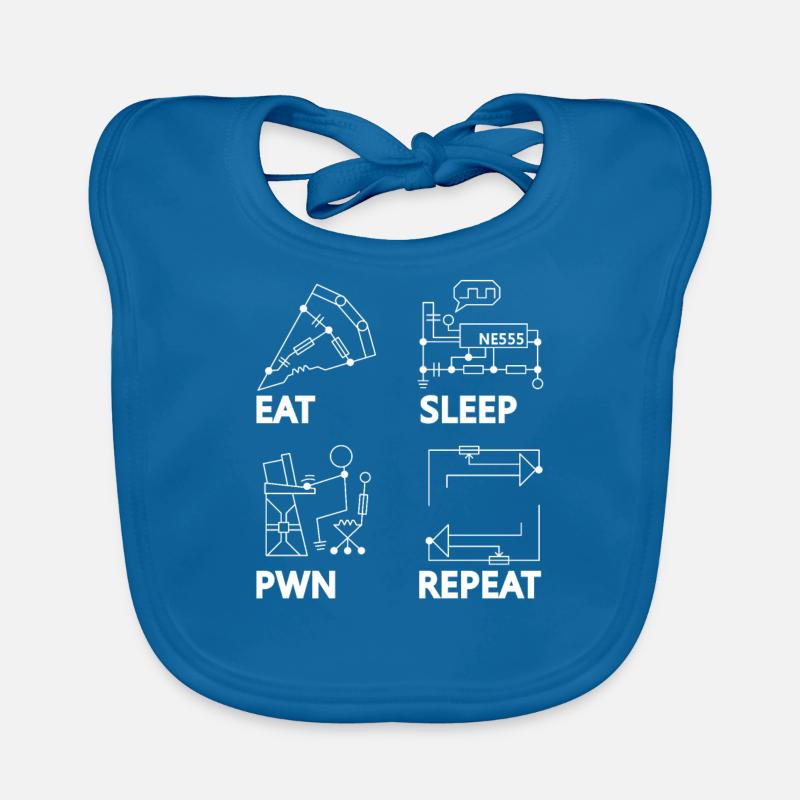 CC Congrès Hacker r C3 37C3 eat sleep pwn repeat Bavoir bio Bébé