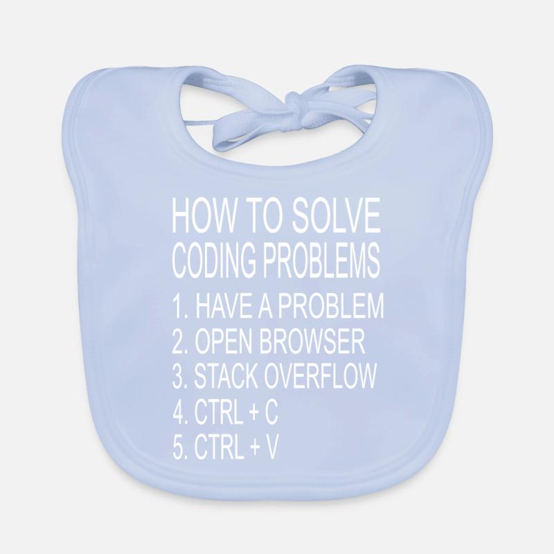Programmer coder solving computer science problems Organic Baby Bibs