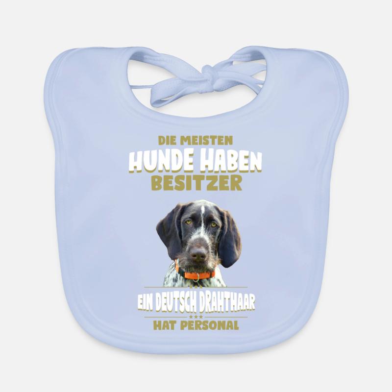 Deutsch Drahthaar Tshirt - Deutsch Drahthaar Shirt Baby Bio-Lätzchen