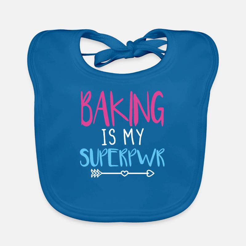 Back Spruch lustig Geschenk - Baby Bio-Lätzchen - Pfauenblau