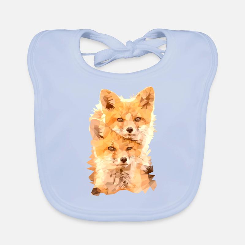 Fuchs Polygon Art Baby Bio-Lätzchen