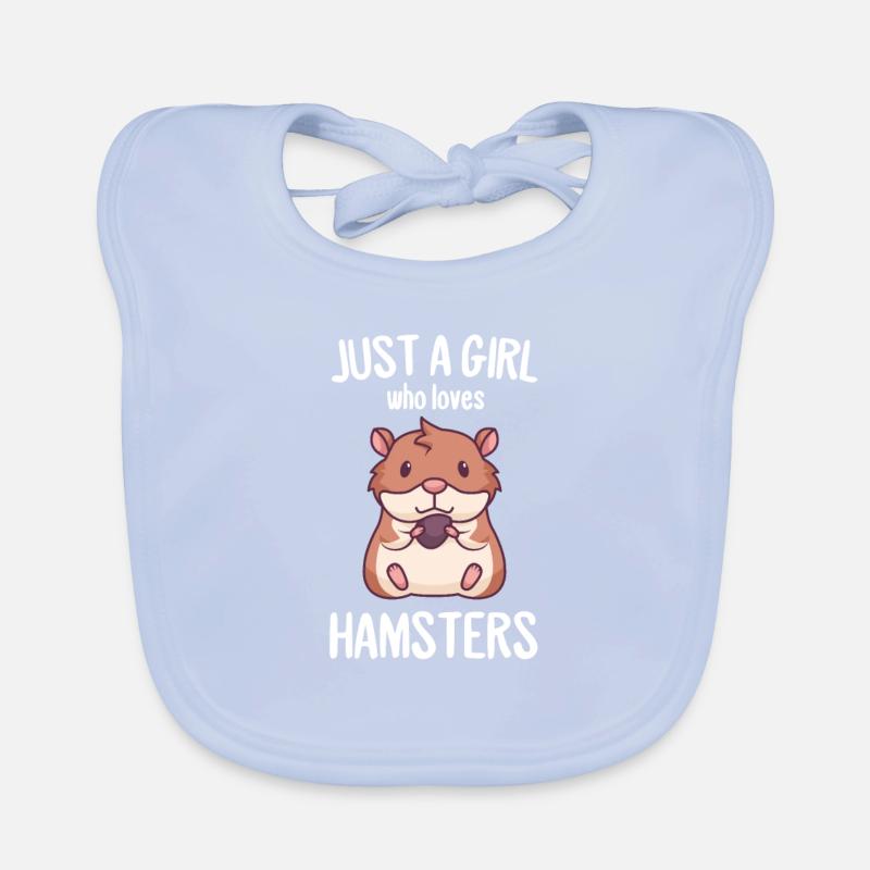 Mädchen das Hamster liebt Hamster Liebe Baby Bio-Lätzchen