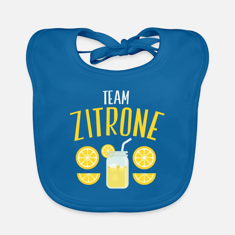 Team Lemon Iced Tea Peach Tea Drink Summer Organic Baby Bibs