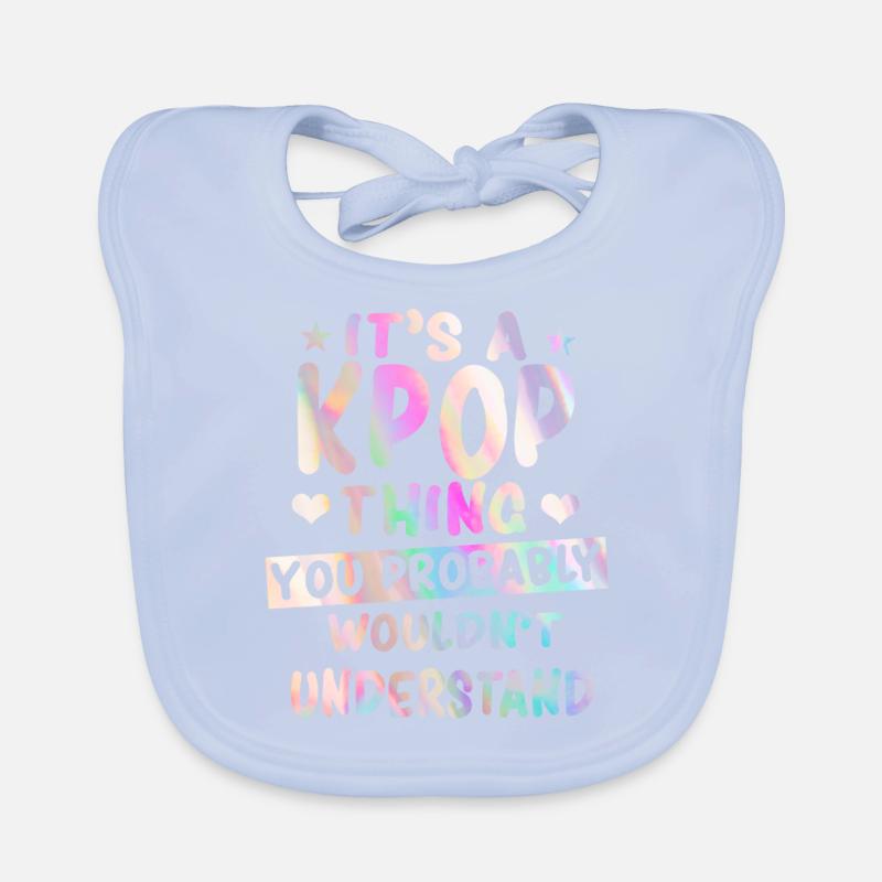 K-Pop saying Organic Baby Bibs