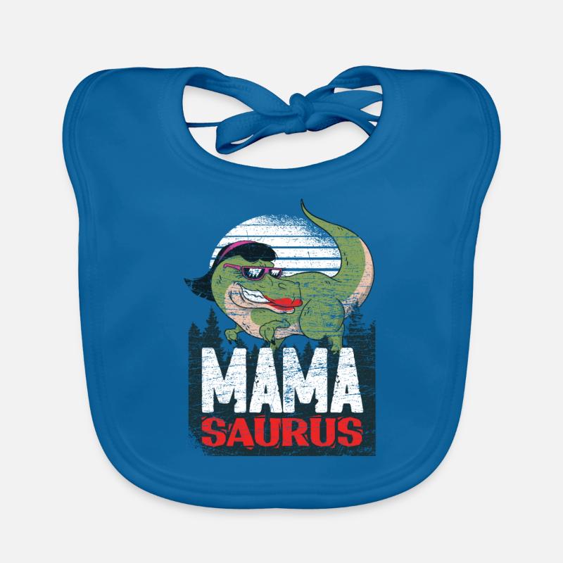 Dinosaur Mamasaurus Mama Saurus Organic Baby Bibs